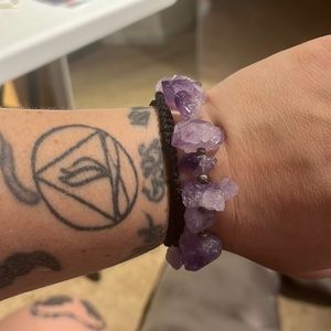 Raw amethyst bracelet